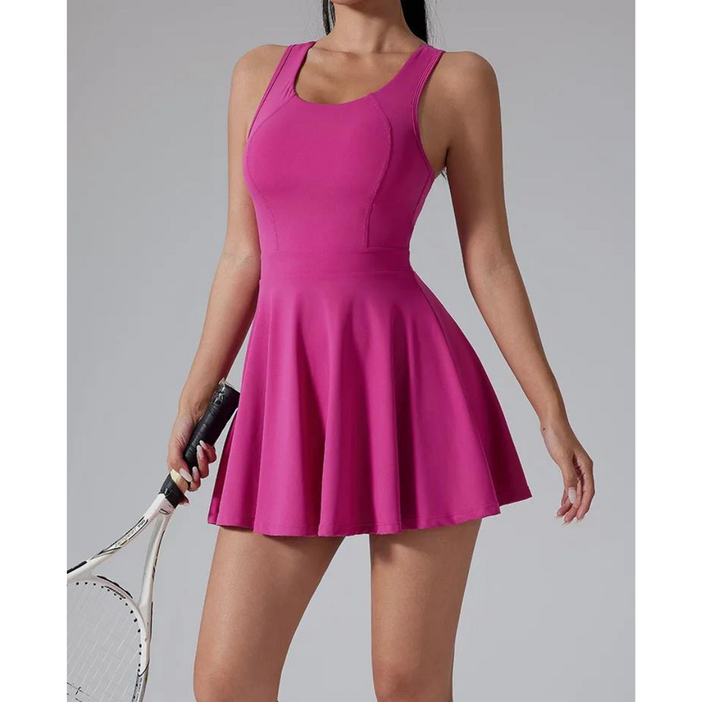 Levoire | Robe De Padel D'Été Pour Femmes Avec Jupon Structuré Rosa