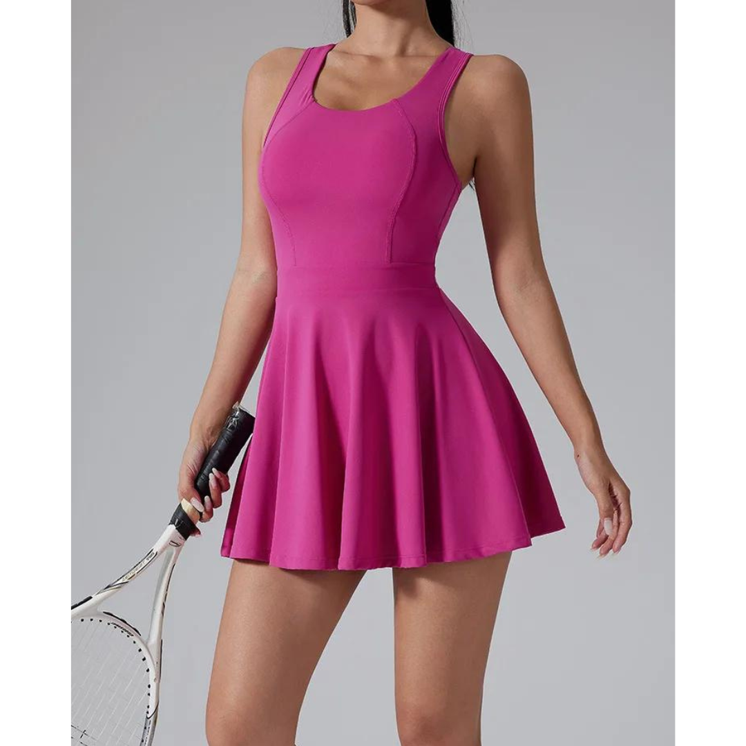 Levoire | Robe De Padel D'Été Pour Femmes Avec Jupon Structuré Rosa