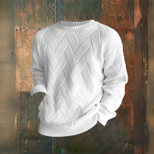 Levoire | Motif À Carreaux Col Rond Décontracté Sweatshirt