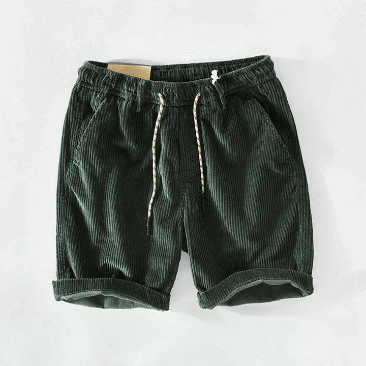 Levoire | Short En Corduroy D'Été - Look Détendu Vert