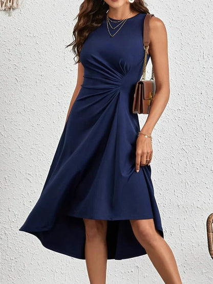 Levoire | Robe Midi Intemporelle Avec Encolure Ronde Pour Un Style Simple