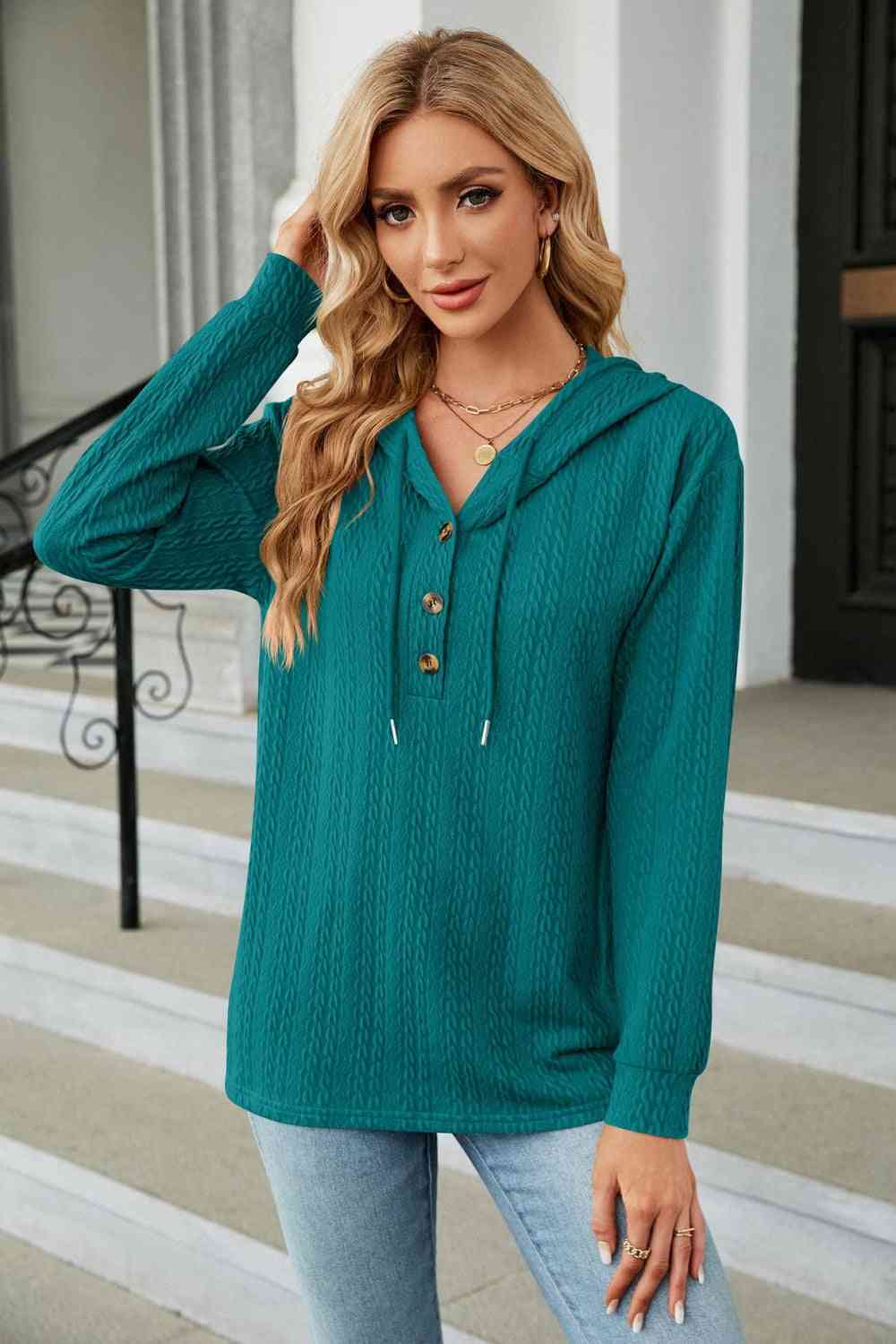 Levoire | Sweat À Capuche À Manches Longues Pour Un Style Confortable Vert