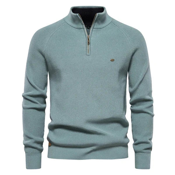Levoire | Pull zippé élégant Seeblau