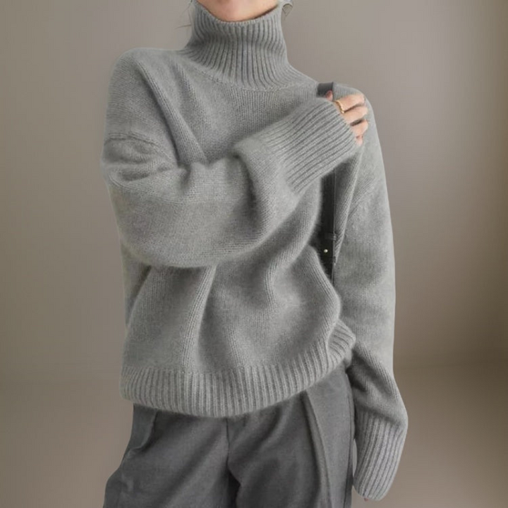 Levoire | Pull À Col Roulé Pour Femmes À Manches Longues Gris