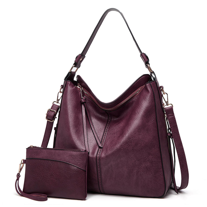 Levoire | Sac En Cuir Élégant Avec Grande Capacité Et Poches Latérales Ensemble violet