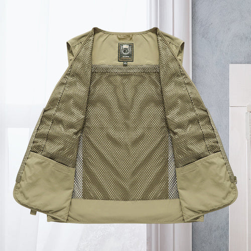 Levoire | Gilet Tactique Multifonctionnel Sans Manches Confortable Avec Fermeture Éclair