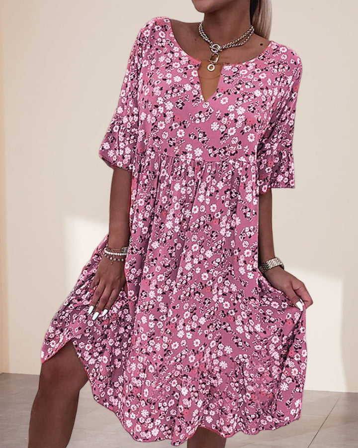 Levoire | Robe À Mi-Manches Avec Motif Floral