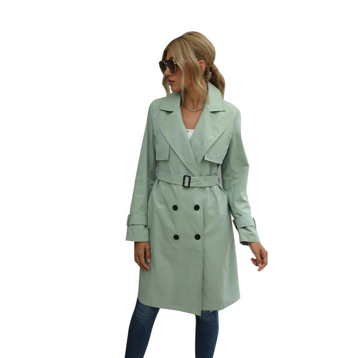 Levoire | Élégant Tendance Chic Trench-Coat Vert