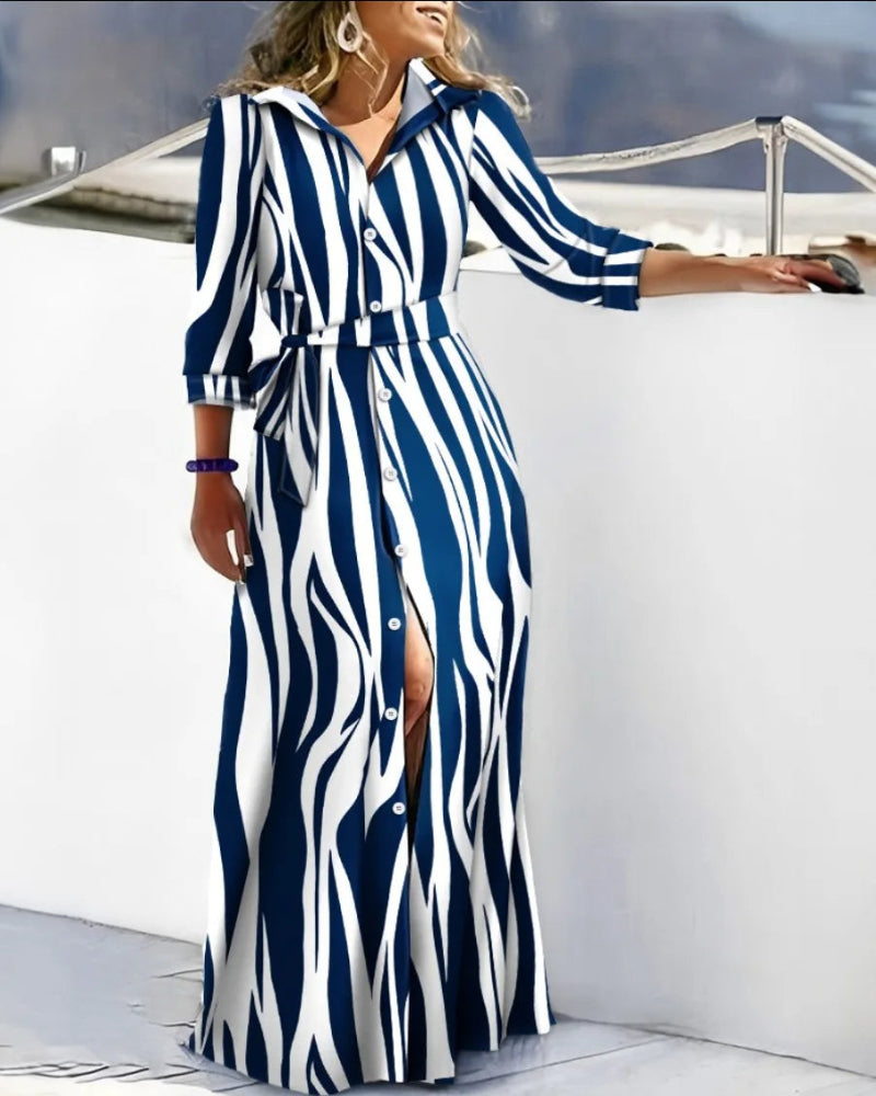 Levoire | Robe maxi moderne femme Bleu marine