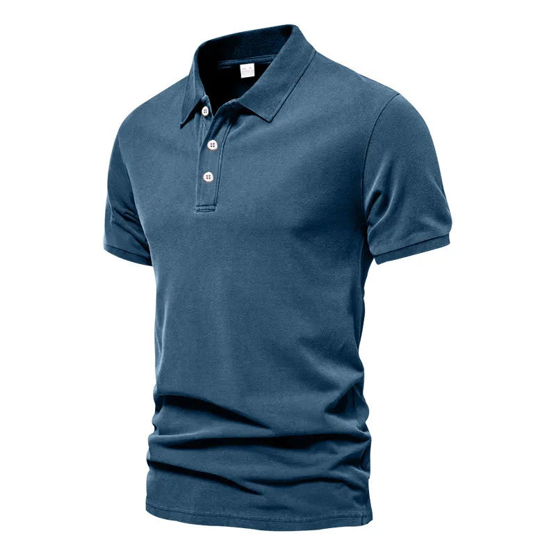 Levoire | Polo Manches Courtes Hommes Chic Bleu