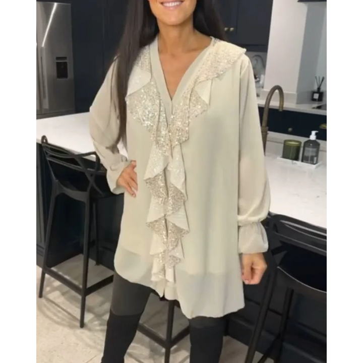 Levoire | Chemise à volants Beige