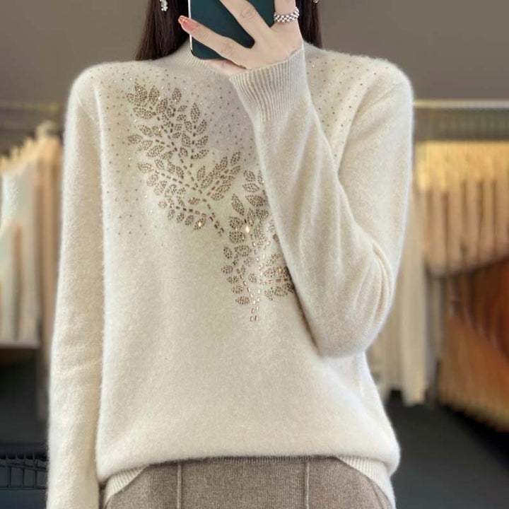 Levoire | En Tricot À Motif De Feuilles Beige