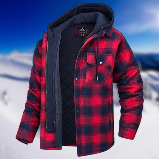 Levoire | Veste décontractée à motifs à carreaux Rosso Nero