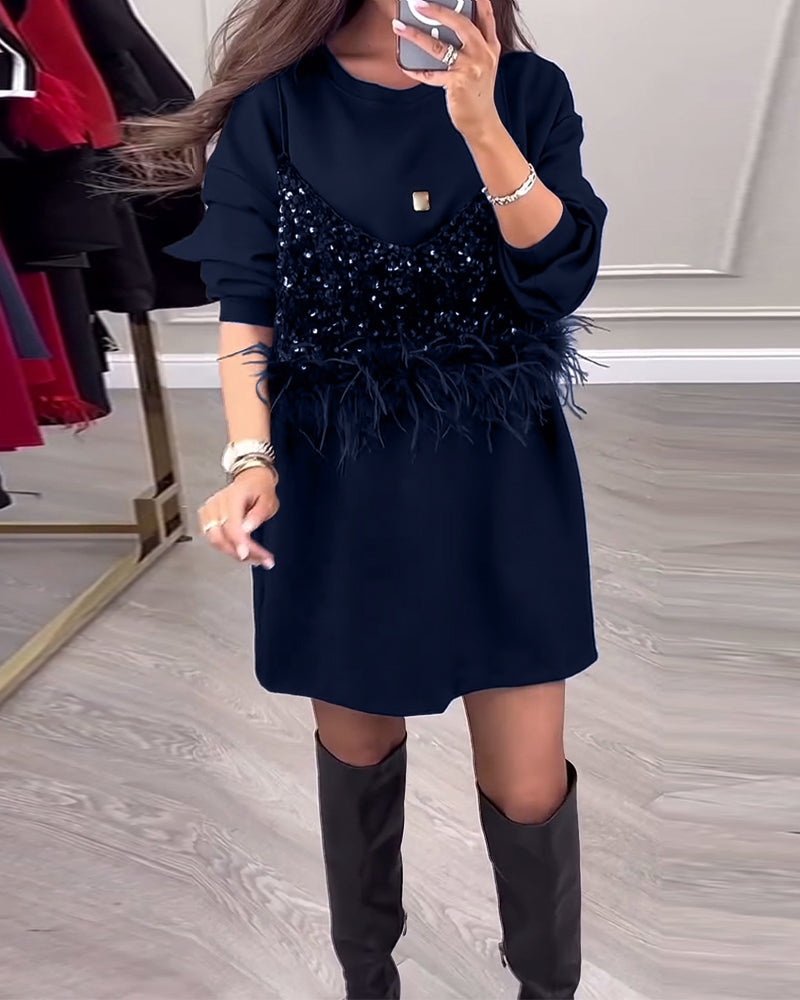 Levoire | Robe Mini Patches Bleu