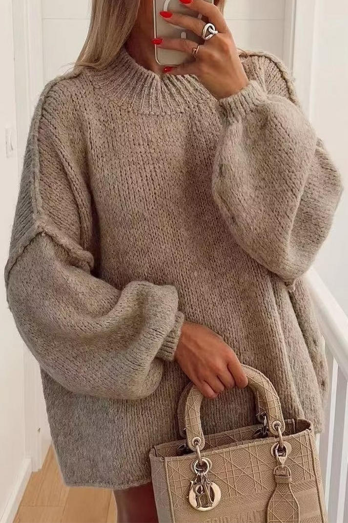 Levoire | Pull Uni Avec Col Rond Pour Un Usage Quotidien Idéal Pour Toutes Les Occasions Kaki
