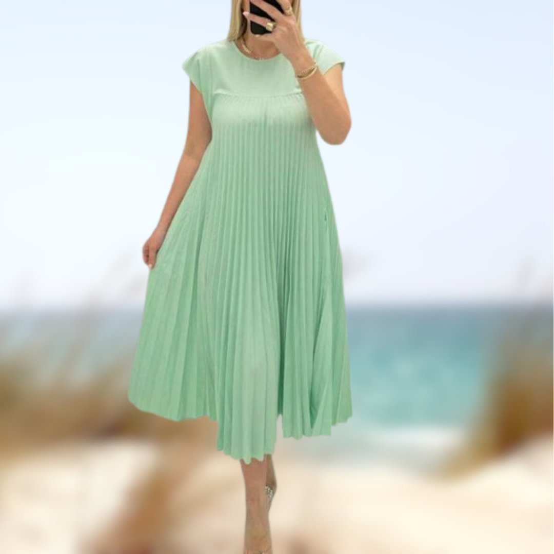Levoire | Robe d'été plissée Verde