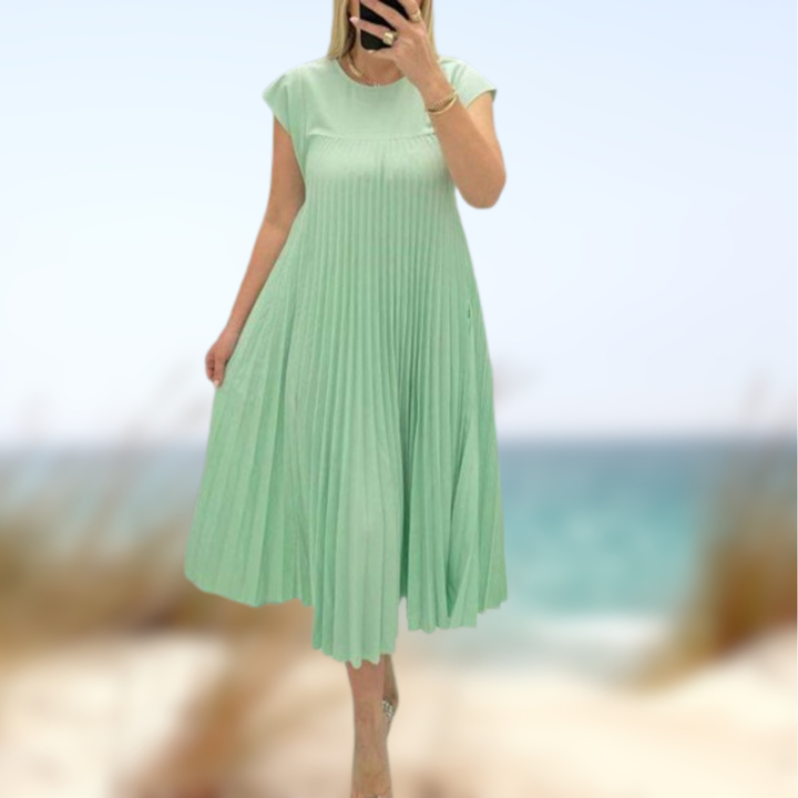 Levoire | Robe d'été plissée Verde