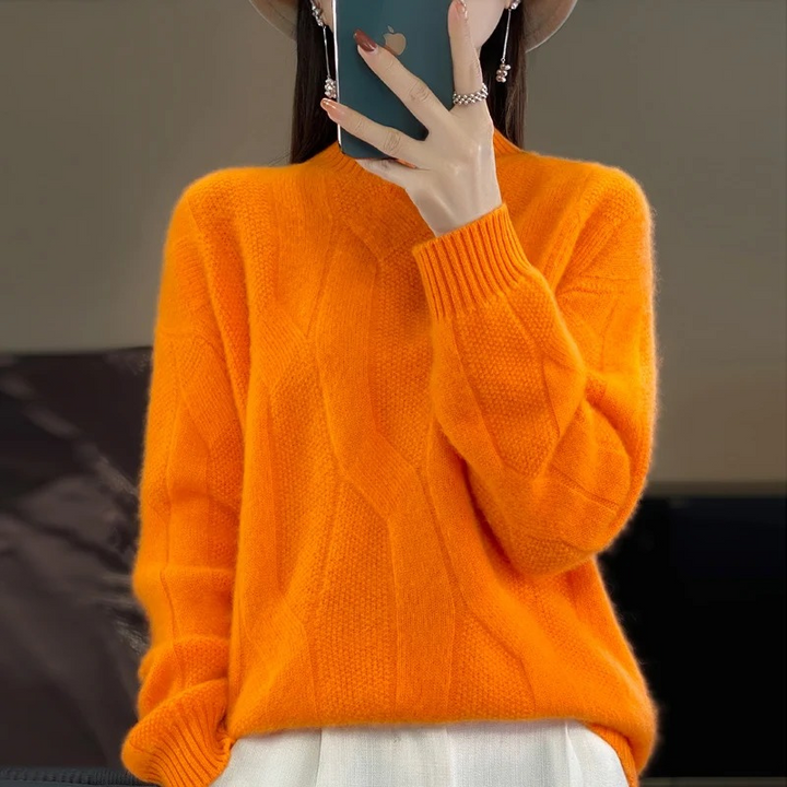 Levoire | Cachemire Tricot Femmes Surpoids Doux Et Chaud Tricoté Pull Orange