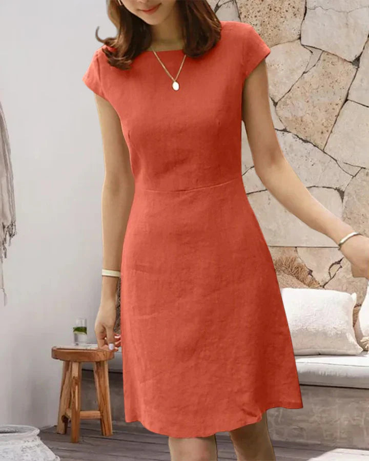 Levoire | Robe D'Été Avec Des Manches Délicates Orange