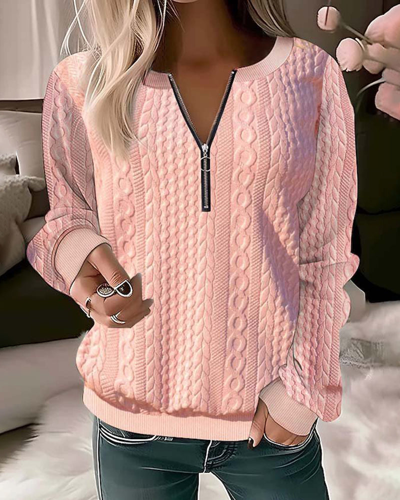 Levoire | Élégant pull zippé Rose