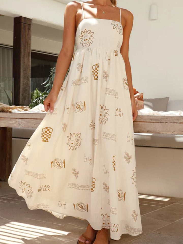 Levoire | Maxi-robe dos nu à bretelles spaghetti Marron