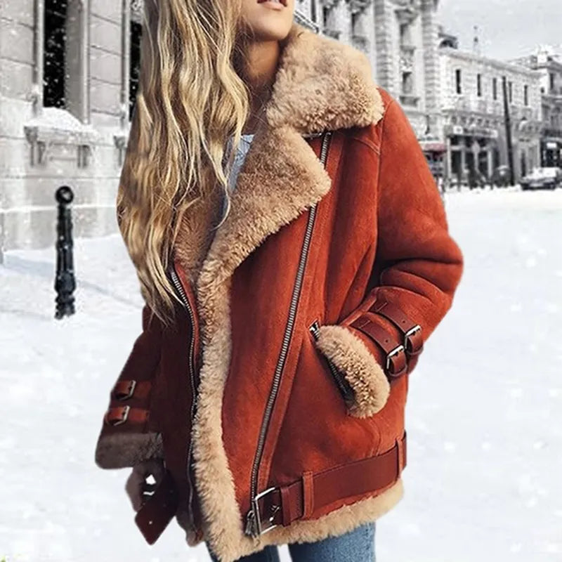 Levoire | Veste Pour Femmes Avec Ceinture Ajustable Et Col Chic Pour Toutes Les Occasions Orange