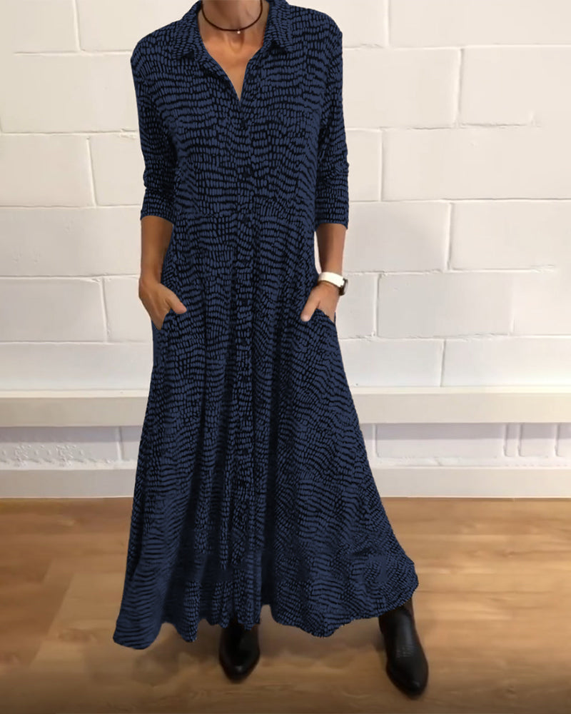 Levoire | Robe À Manches Longues En V Bleu