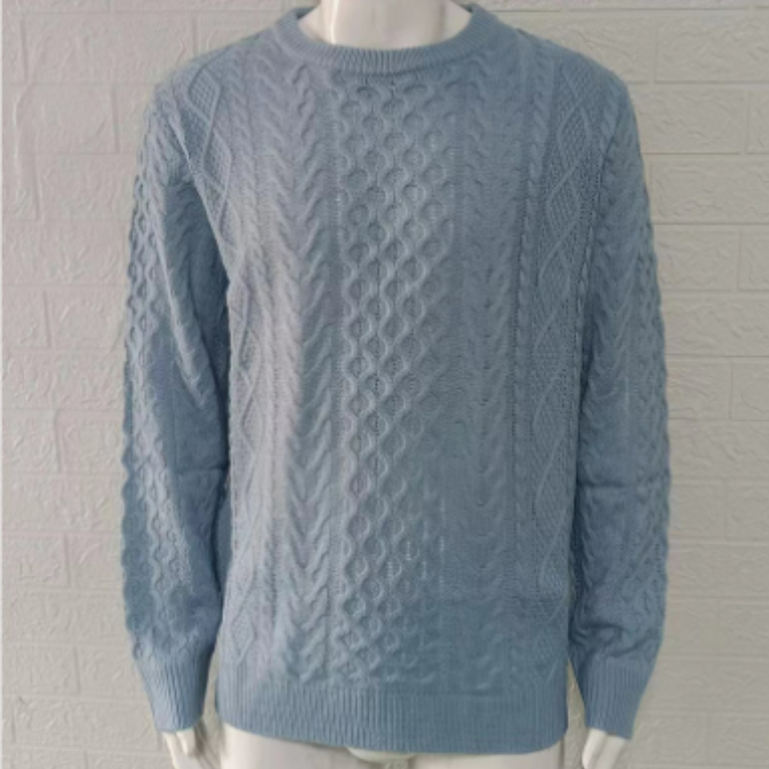 Levoire | Pull homme col rond chaud Bleu