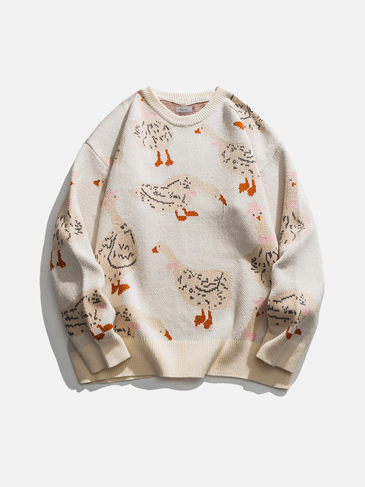 Levoire | Pull, avec un petit imprimé canard Beige