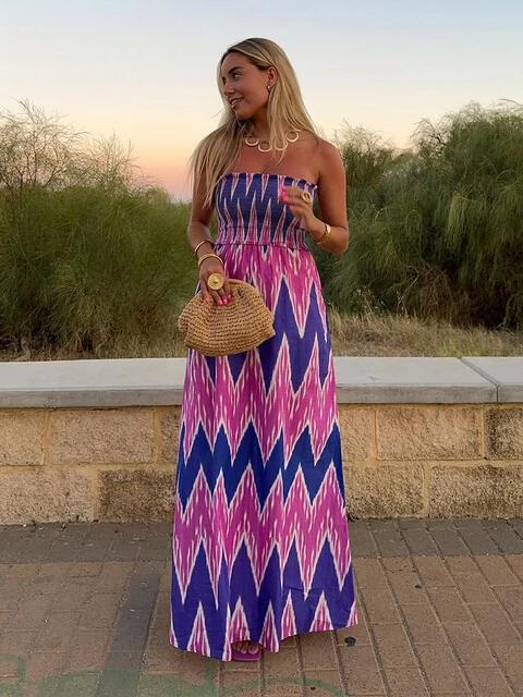 Levoire | Robe bodycon géométrique tendance Rose foncé