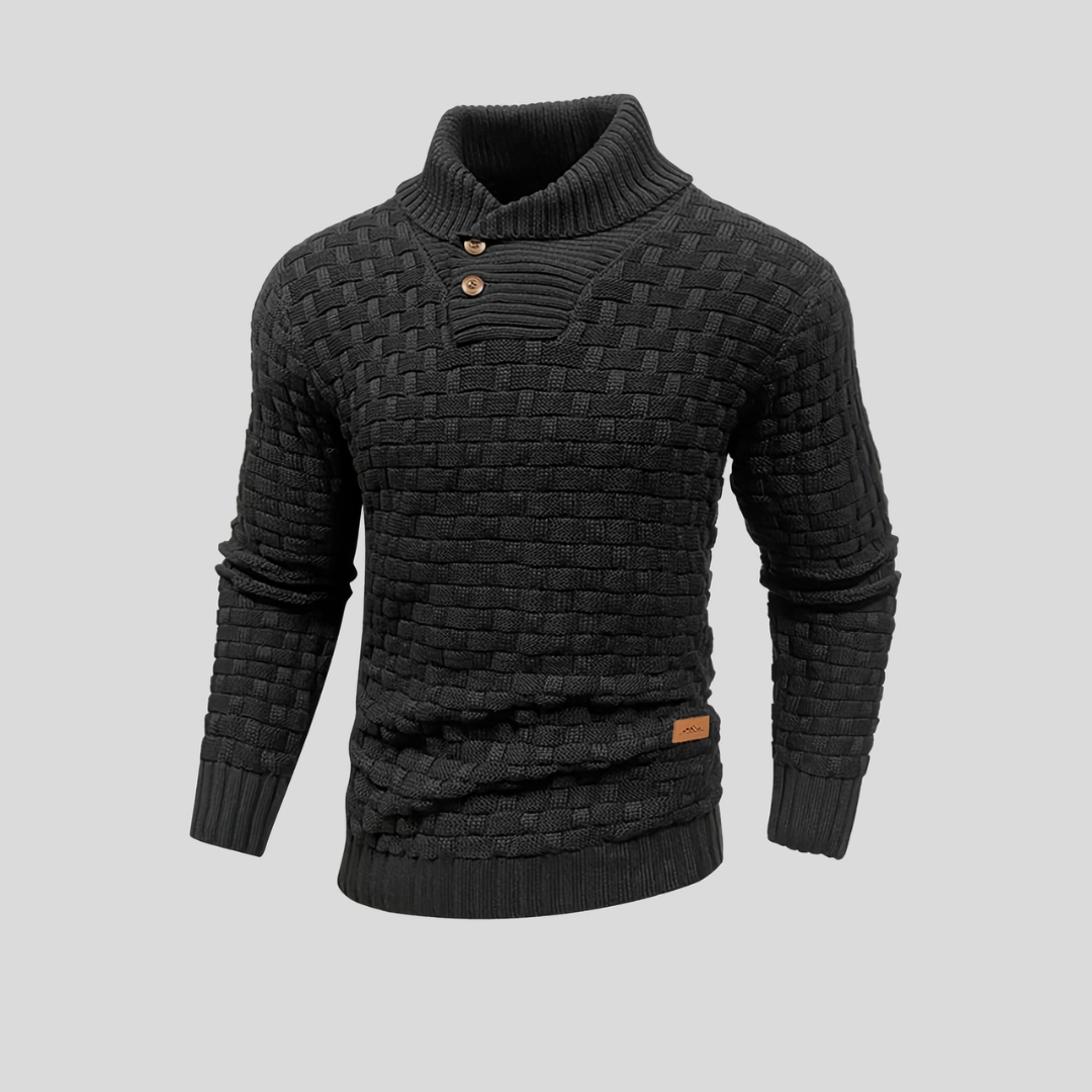Levoire | Pull en maille pour hommes au style classique Noir