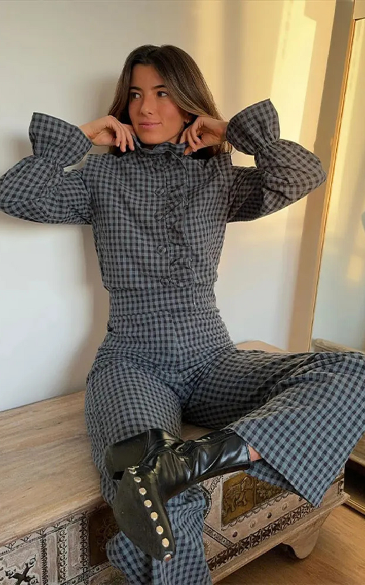 Levoire | Pantalon Femme Élégant Rénové Design Vintage Noir