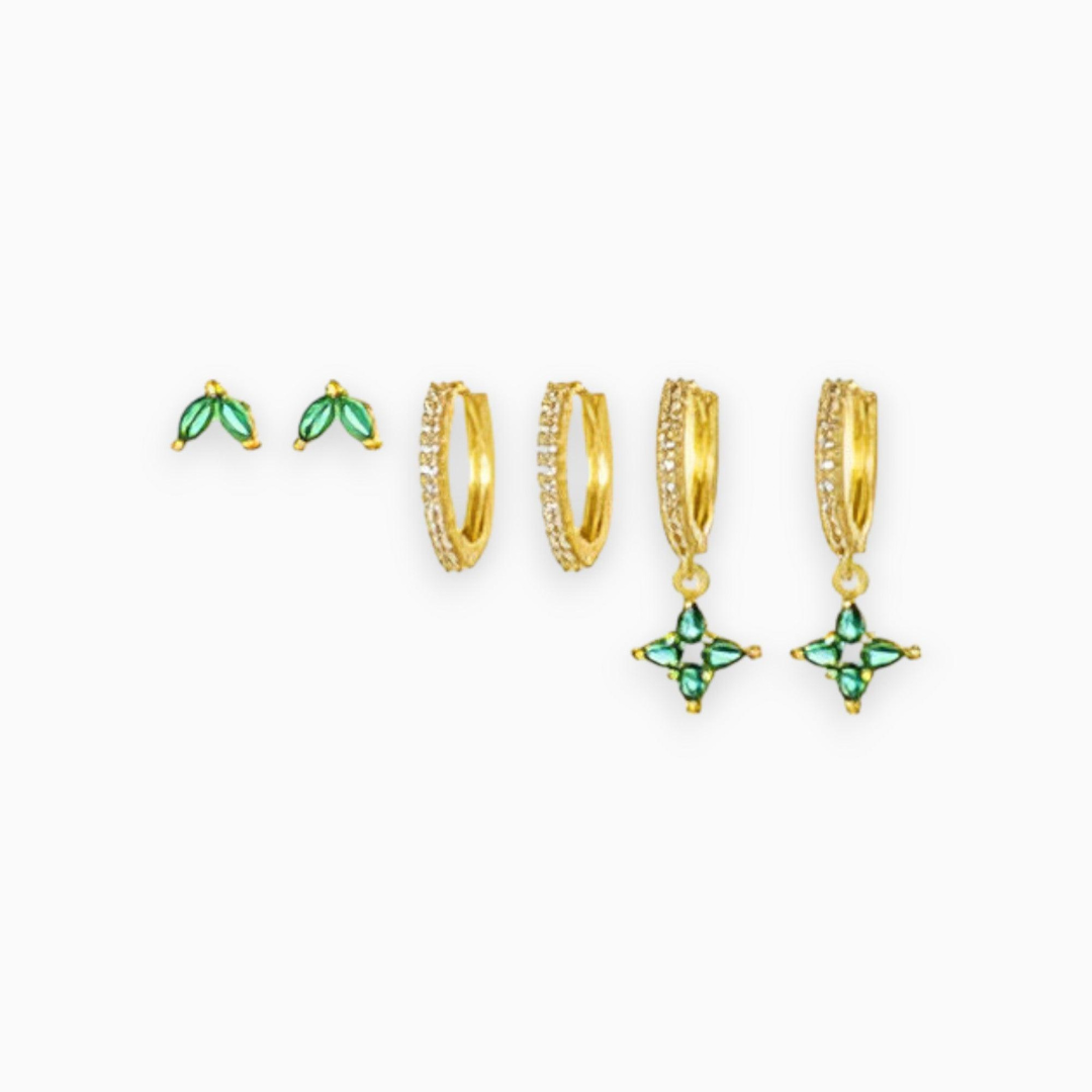 Levoire | Boucles D'Oreilles Trio Femme Or
