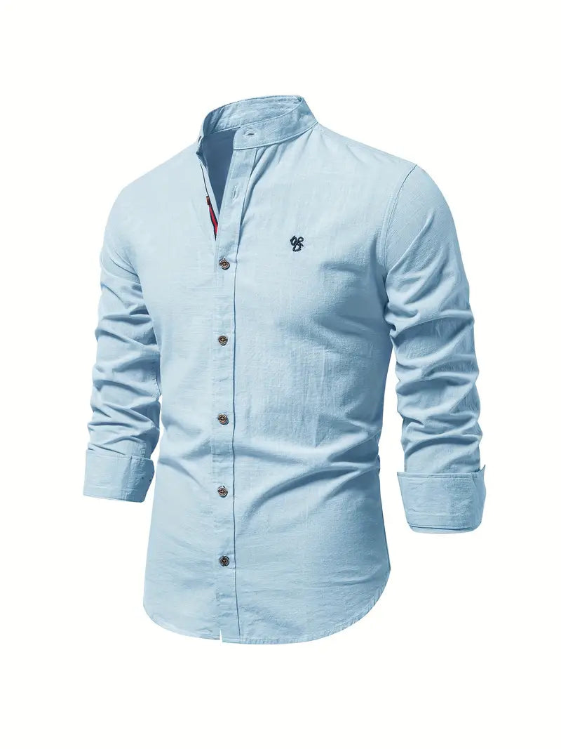 Levoire | Chemise classique pour homme pour chaque saison, confortable et décontractée Bleu clair