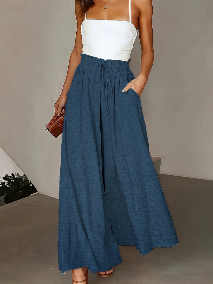 Levoire | Femmes Pantalon large Design large tendance pour femmes Bleu marine