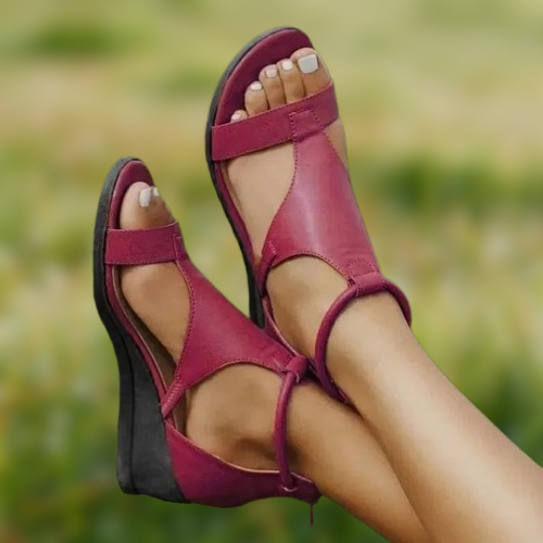 Levoire | Sandales à talon élégantes Rosso Bordeaux