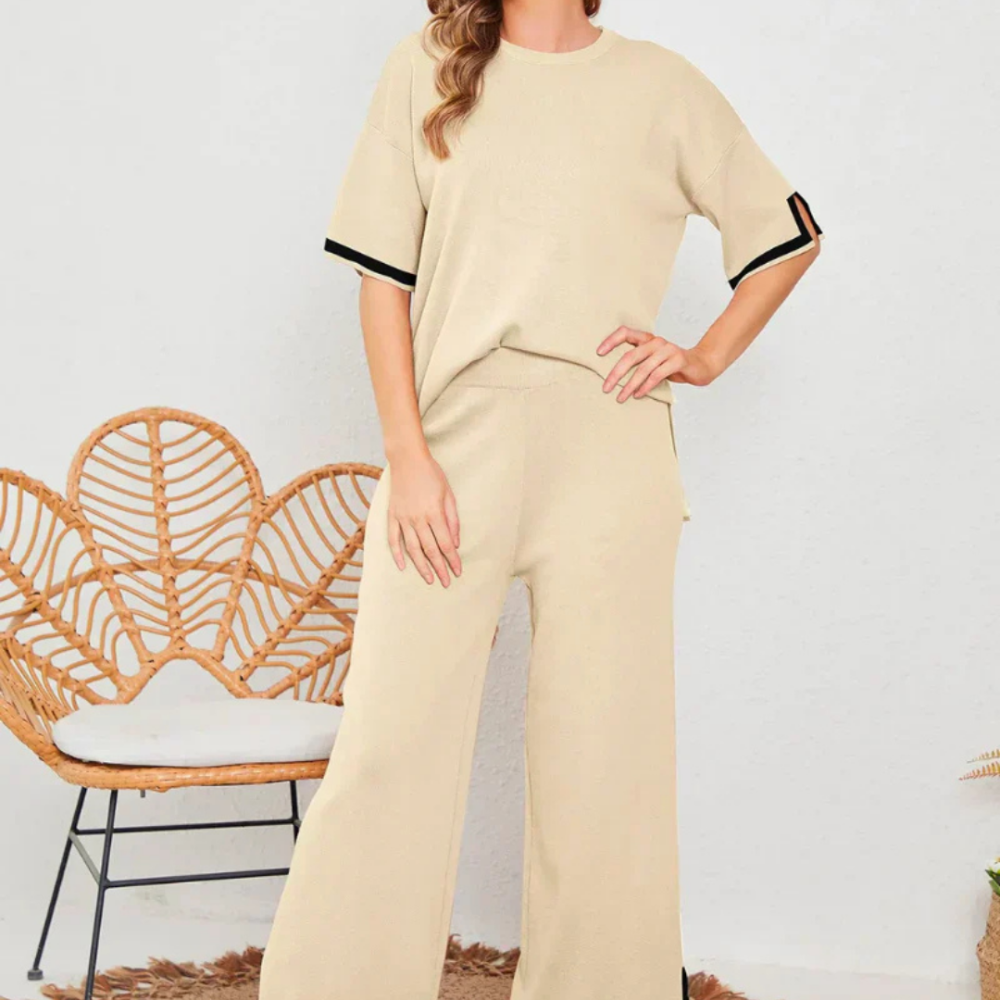 Levoire | Ensemble Tricot Décontracté Pour Femmes Beige