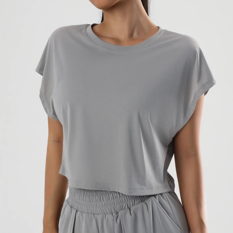 Levoire | Blouse Manches Courtes FR Femmes Pour LT Gris