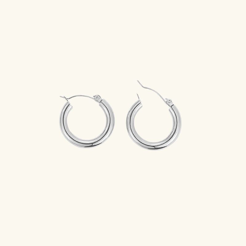 Levoire | Boucles D'Oreilles Rondes Larges Argent 24 mm