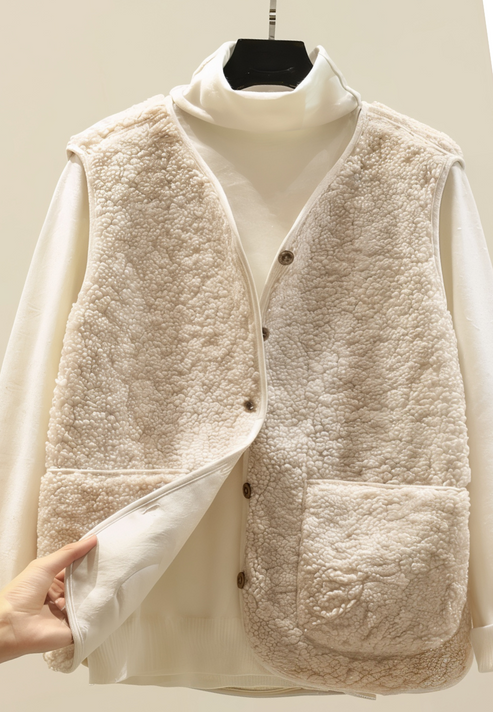 Levoire | Gilet Femme Chaud Pour Un Look Élégant Crème