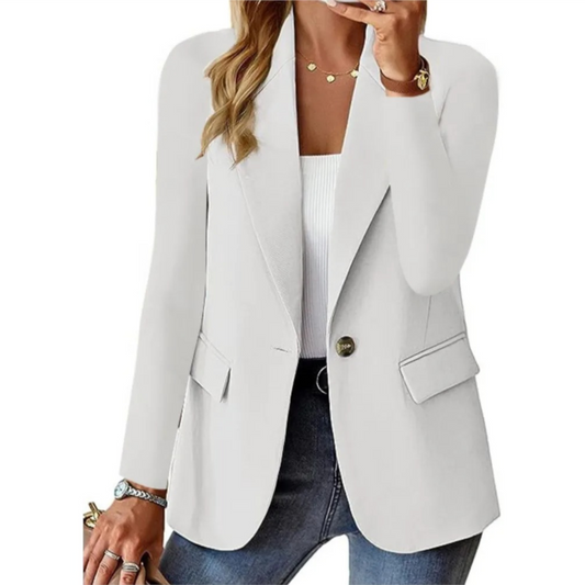 Levoire | Blazer Long FR Femmes Chic Et Légant Blanc