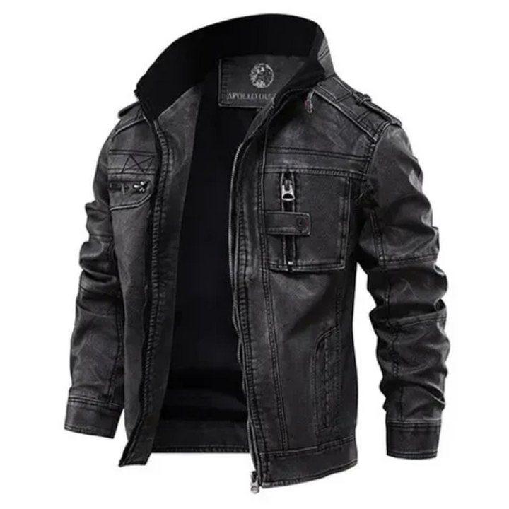 Levoire | Veste de moto chaude à manches longues Noir