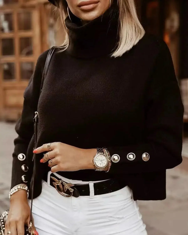 Levoire | Pull Avec Design De Manches Original Pour Une Apparence Joyeuse Noir