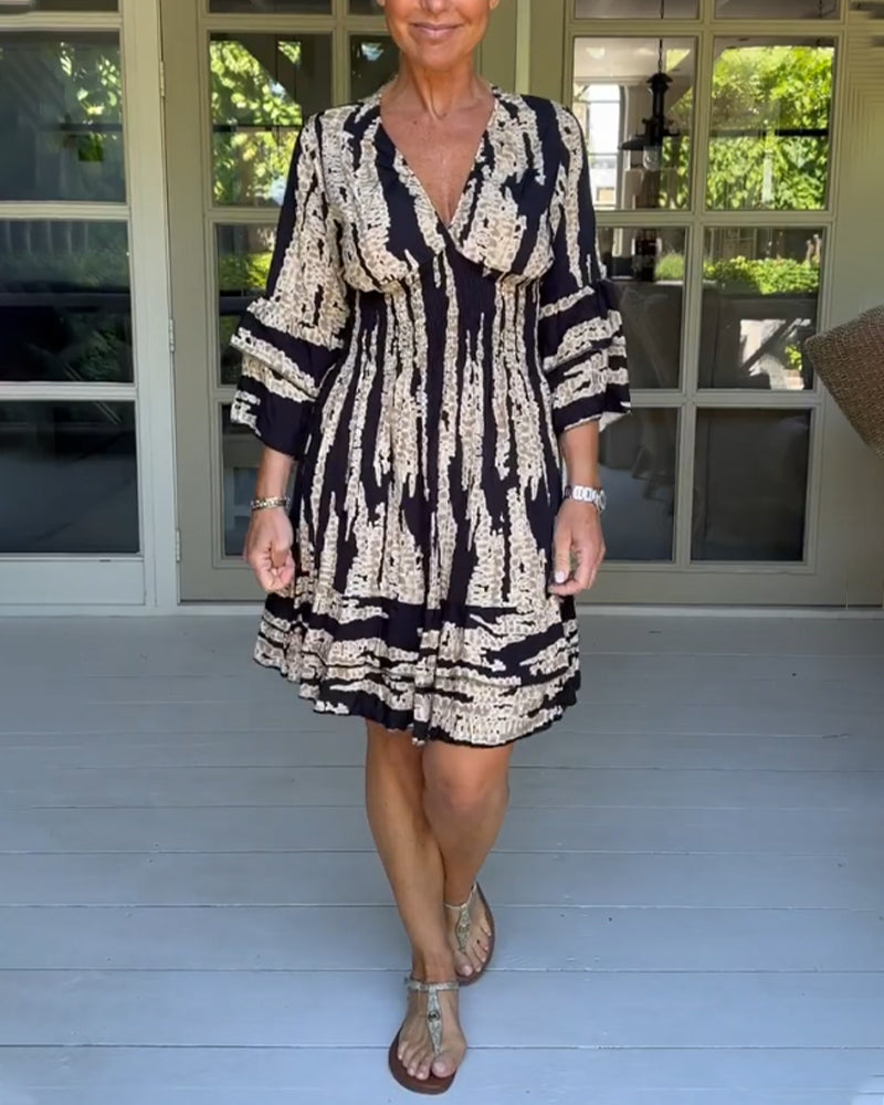 Levoire | Robe avec encolure et manches 3/4 Noir