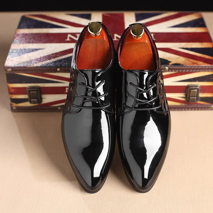 Levoire | Brogues Rétro Brillants Pour Hommes noir