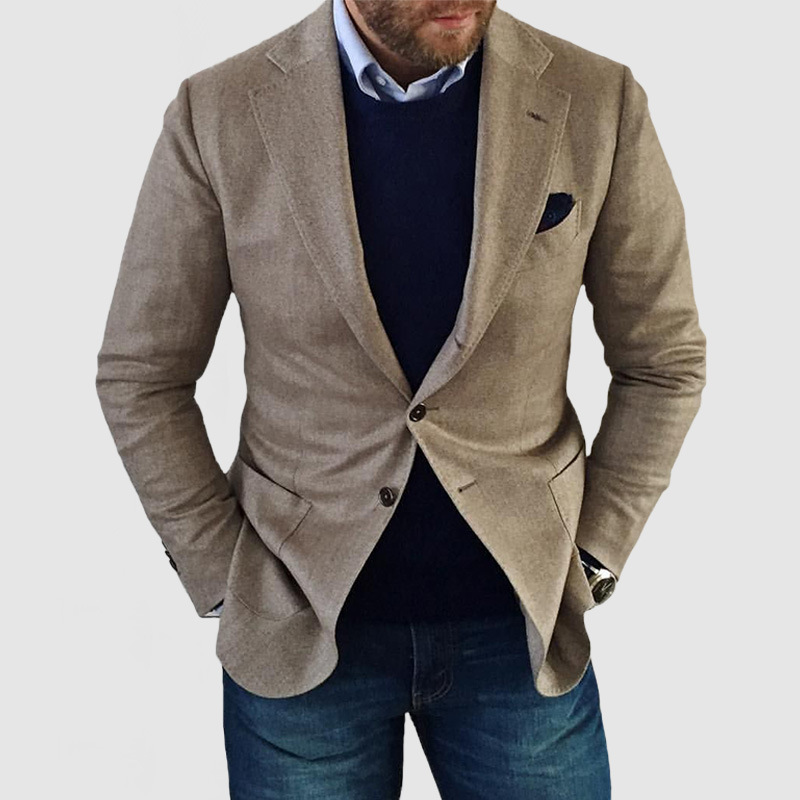 Levoire | Veste Pour Hommes Avec Poches Élégantes Beige