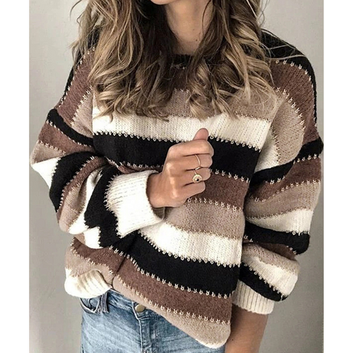 Levoire | Pull Confortable À Rayures Larges - Pull À La Mode