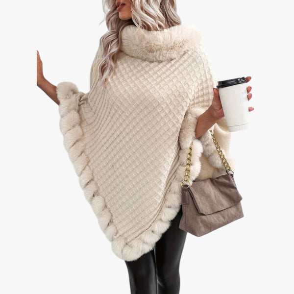Levoire | Poncho Élégant Au Look Moderne Blanc