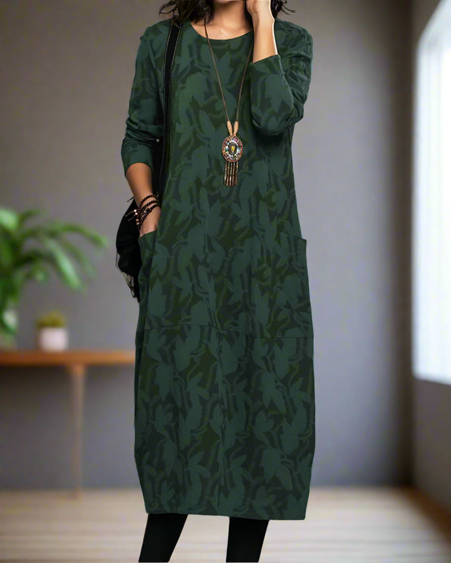 Levoire | Robe À Manches Longues, Avec Imprimé Accrocheur Et Poches Confortables