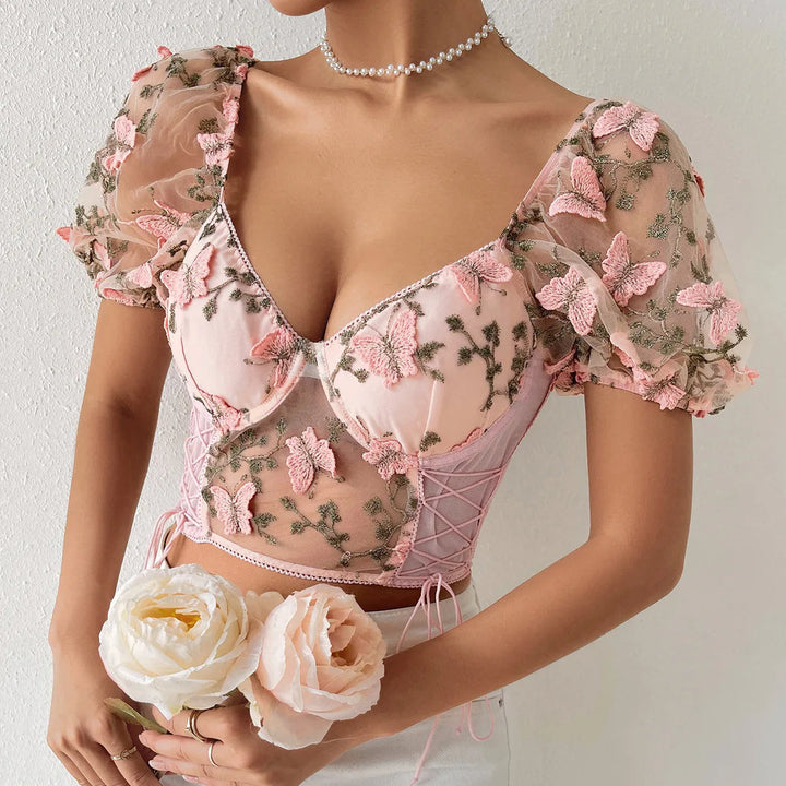 Levoire | Stella Crop Top - Sexy & Stylé Rosa